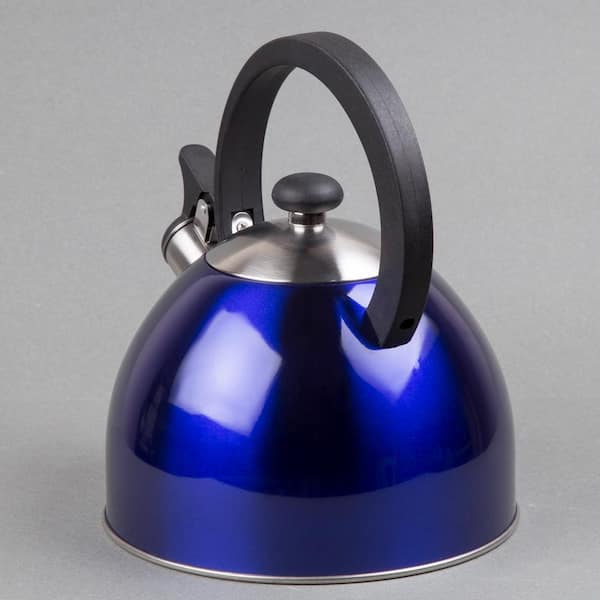 Creative Home 10 Cups Blue Stainless Steel Whistling Tea Kettle