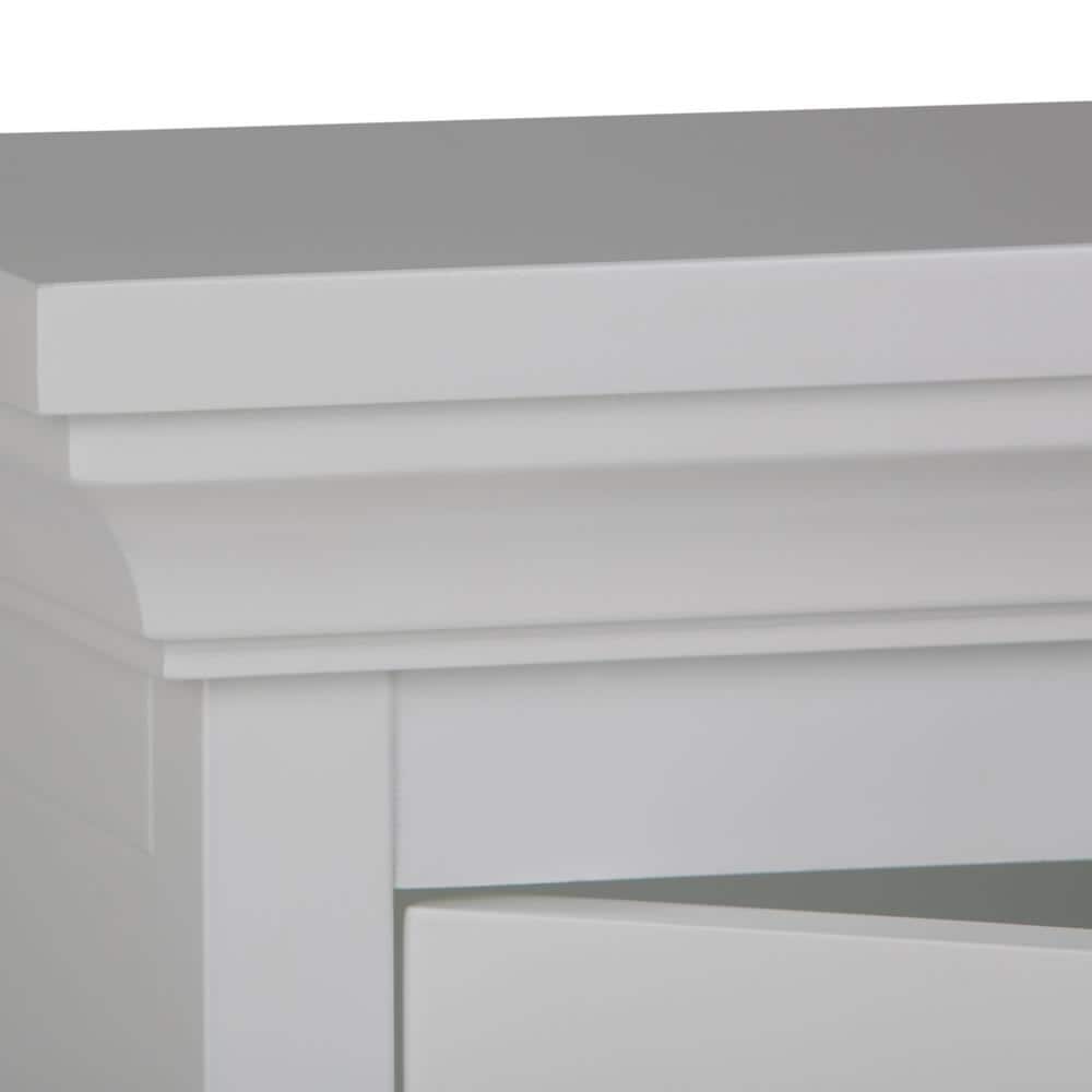 Pure White Rubberwood Single Door Wall Cabinet