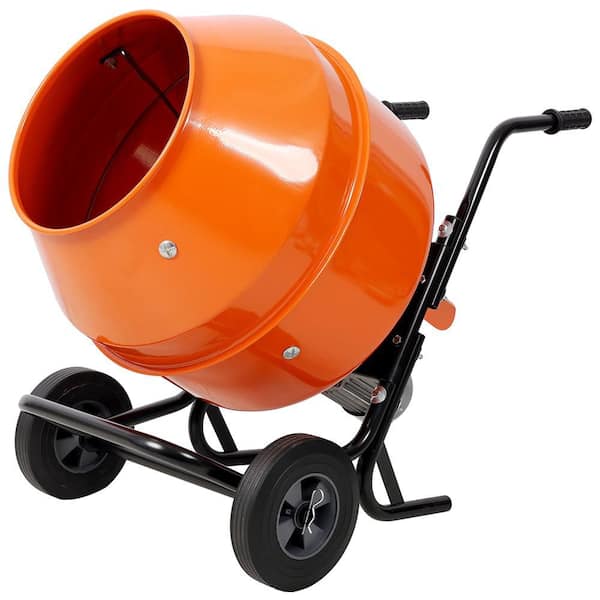 5 Cuft Portable Electric Poly Drum Concrete Mixer for Mortar, Stucco and Fodder