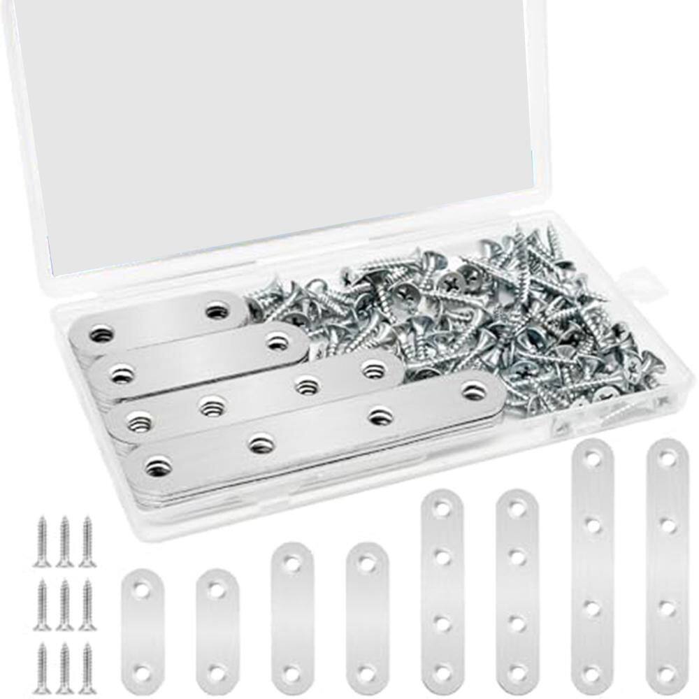 4 Sizes Flat Metal Brace Brackets Mending Plates for Wood Stainless Steel 108 Pack with Holes 46mm to 96mm price history on PriceWatchPro