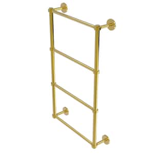 Prestige Skyline Collection 4-Tier 24 in. Ladder Towel Bar in Polished Brass