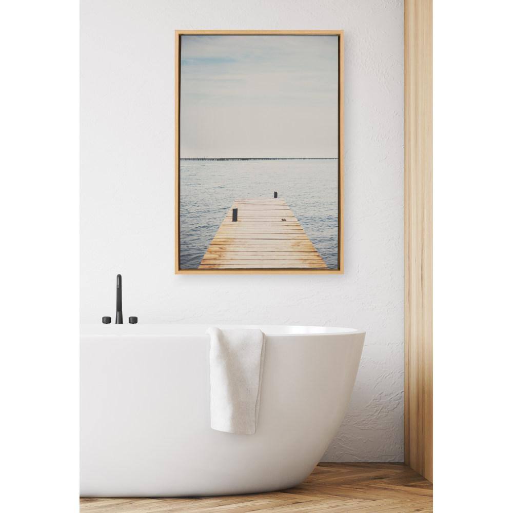 Natural Coastal Landscape Framed Canvas Wall Art, 36" x 27"