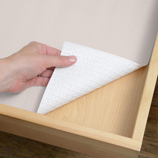 Con-Tact Brand Grip Premium Thick Non-Adhesive Shelf and Drawer Liner, 18 x 10', White