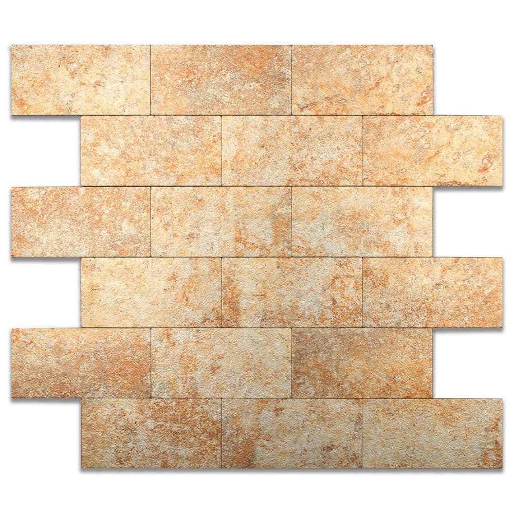 Yipscazo Subway Collection Vintage Dolomites 12 In X 12 In Pvc Peel And Stick Tile 5 Sq Ft 7273