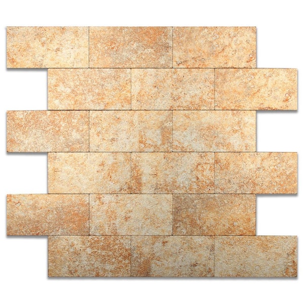 Yipscazo Subway Collection Vintage Dolomites 12 in. x 12 in. PVC Peel and Stick Tile (5 sq. ft./5 Sheets)