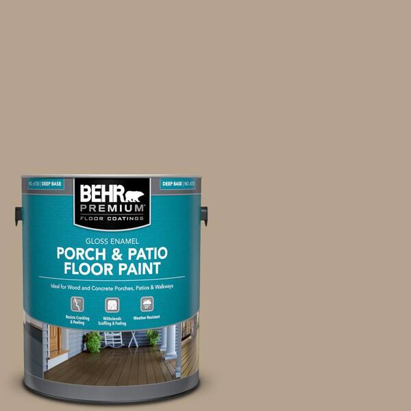 BEHR PREMIUM 1 gal. #PFC-33 Washed Khaki Gloss Enamel Interior/Exterior Porch and Patio Floor Paint