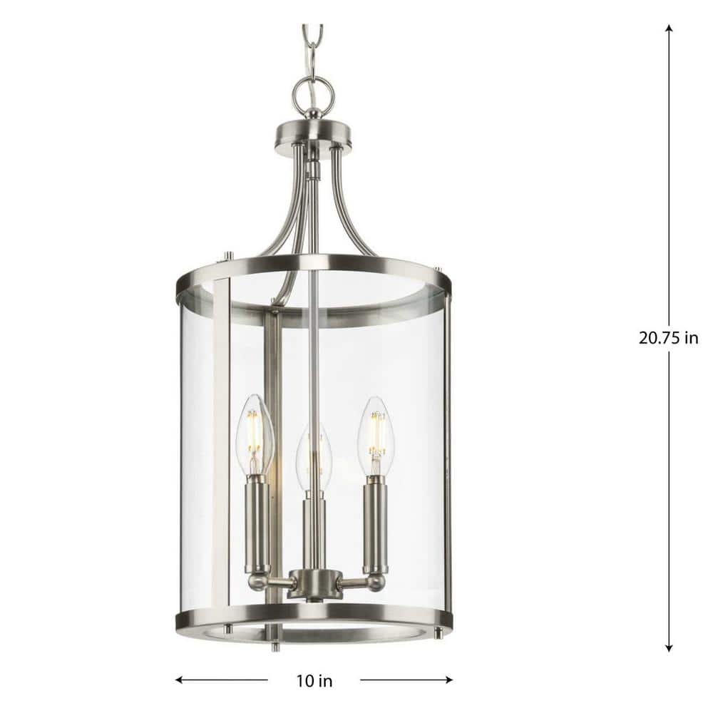 Gilliam Brushed Nickel Glass Foyer Light
