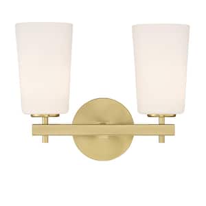 Colton 2-Light Aged Brass Wall Sconce