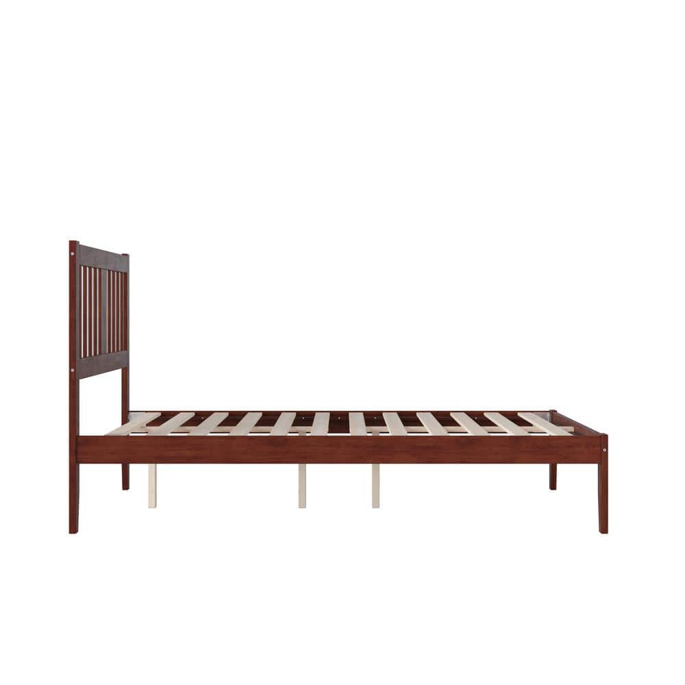 Tahoe Classic Walnut Mission-Inspired Full Bed with USB Charger