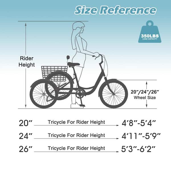 ザイグルボーイ MOONCOOL Adult Trike 7-Speed, 24 in. Tricycle for Adult 3