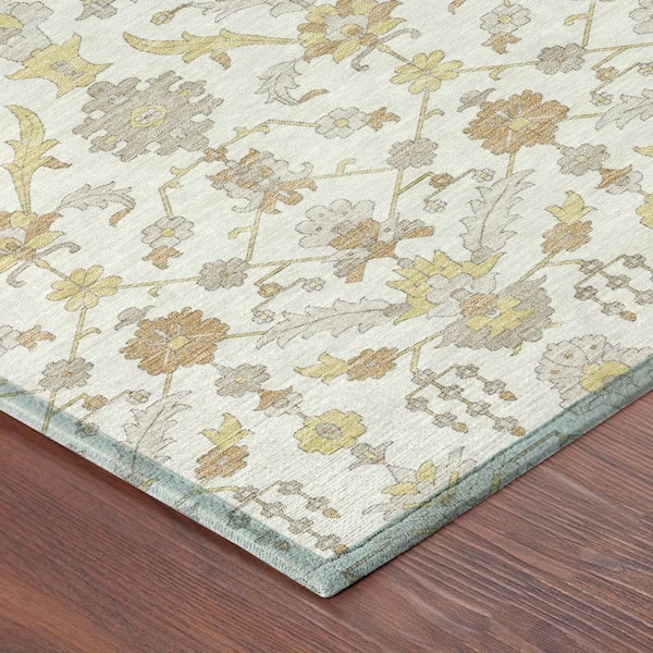 Chantille Machine Washable Indoor/Outdoor Abstract ACN2857 Ivory 5 ft. x 7 ft. 6 in. Area Rug