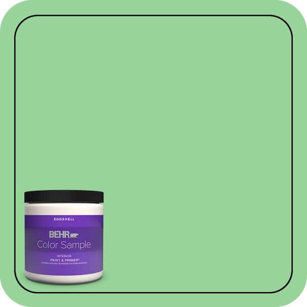 BEHR PREMIUM PLUS 8 oz. #P390-4 Young Green Eggshell Enamel Interior Paint & Primer Color Sample