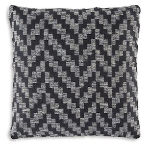 Tenslock Next-Gen Nuvella Black/White Geometric Stain Resistant Polyester 18 in. L x 18 in. W Pillow