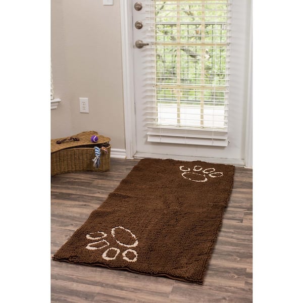 Brown 8" W x 31" L Internet's Best Chenille Dog Door Mat