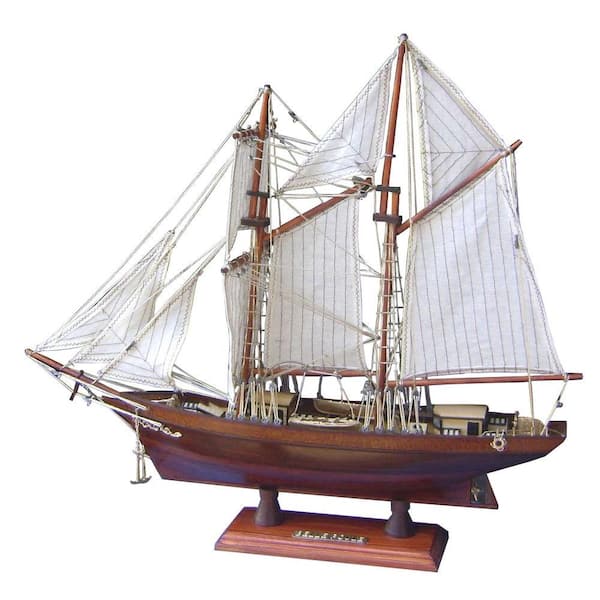 Studio Arts 20 in.x 5.25 in. x 18.5 in. Belle Poule Model Wooden Ship-DISCONTINUED