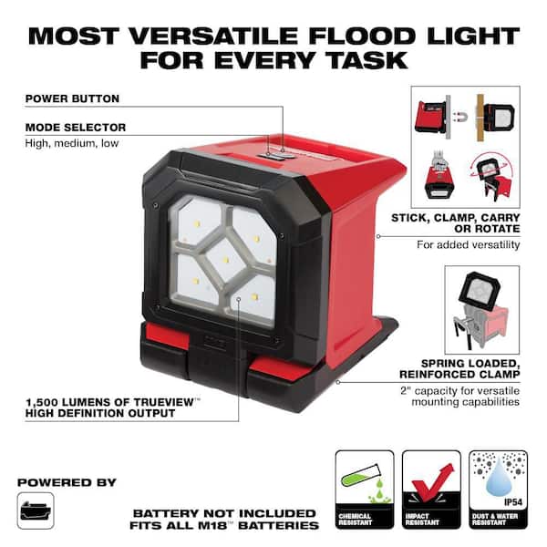 Milwaukee M18 18-Volt Lithium Ion Cordless Search Light with Rover 