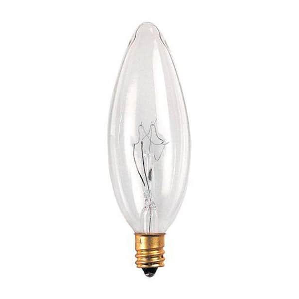 Bulbrite 25-Watt Incandescent Petite Torpedo/B8 Light Bulb (25-Pack)