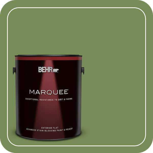 BEHR MARQUEE 1 gal. #MQ6-52 Lucky Clover Flat Exterior Paint & Primer