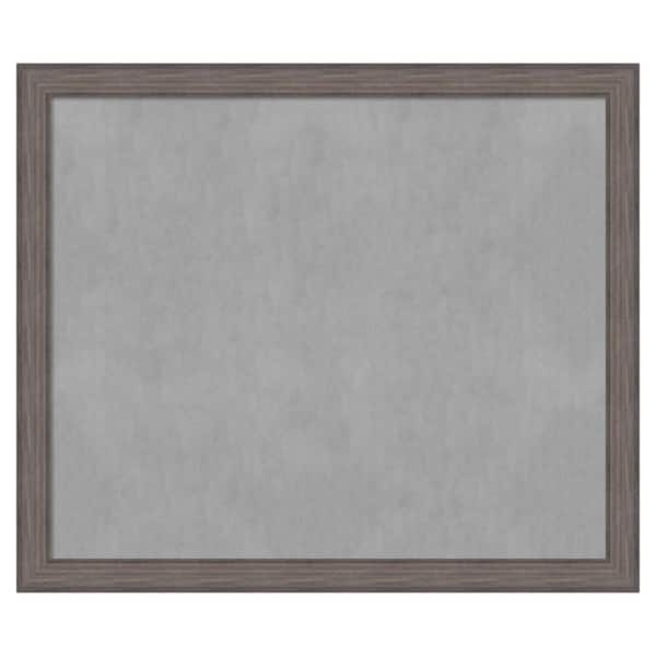 Amanti Art Country Barnwood 53 in. x 45 in. Framed Magnetic Board