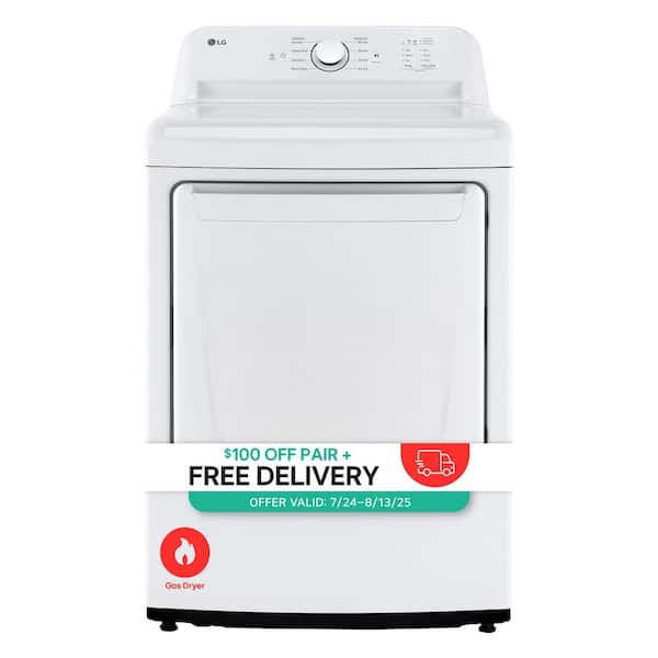 7.3 Cu.Ft. Vented Gas Dryer in White with Sensor Dry Technology