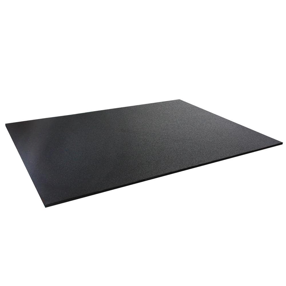 RUBBER KING 3 ft. x 4 ft. x in. Black Rubber Fitness Utility Mat (12 sq. ft.) RE59VN3X405010RBI - The Home Depot