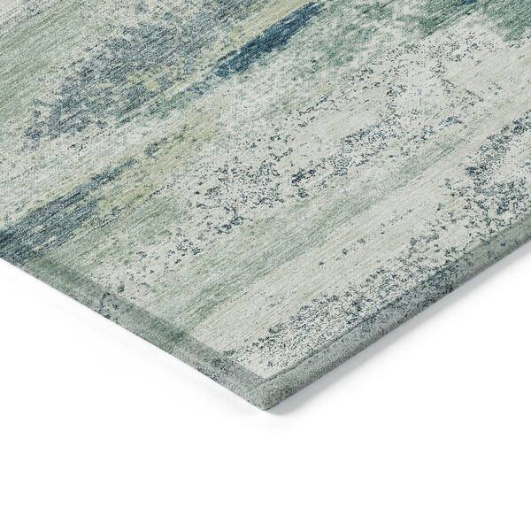 Chantille Machine Washable Indoor/Outdoor Abstract ACN942 Mint 2 ft. 3 in. x 7 ft. 6 in. Area Rug
