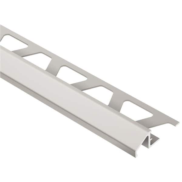 Reno-U Satin Nickel Anodized Aluminum 3/8 in. x 8 ft. 2-1/2 in. Metal Reducer Tile Edging Trim