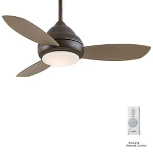 Concept I 44 in. Integrated LED Indoor Oil Rubbed Bronze Ceiling Fan with Light with Remote Control