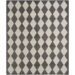 Positano Black 8 ft. x 10 ft. Diamond Contemporary Area Rug