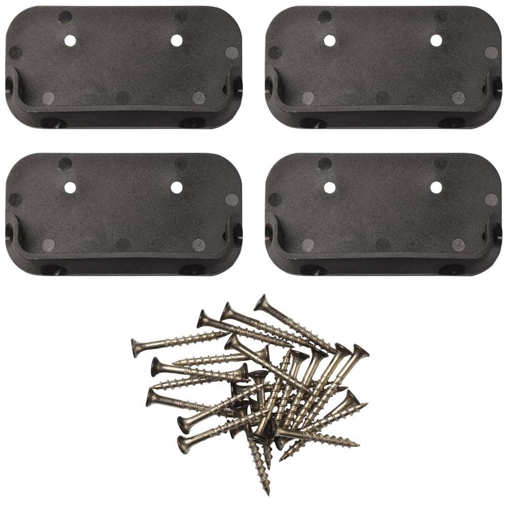 ProWood - Black Horizontal Rail Bracket (4-Pack)