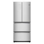 14 cu. ft. 4-Door Kimchi Specialty Refrigerator with Convertible Temperature Zones in Platinum Silver, ENERGY STAR