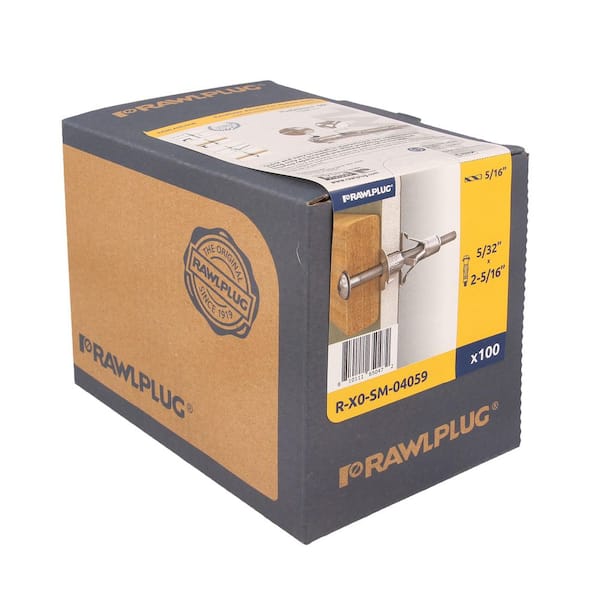 Rawlanchor#8 x 2-5 /16 in. Zinc-Plated Phillips Hollow Drywall Screws Anchor 90 lbs. (100-Pack)