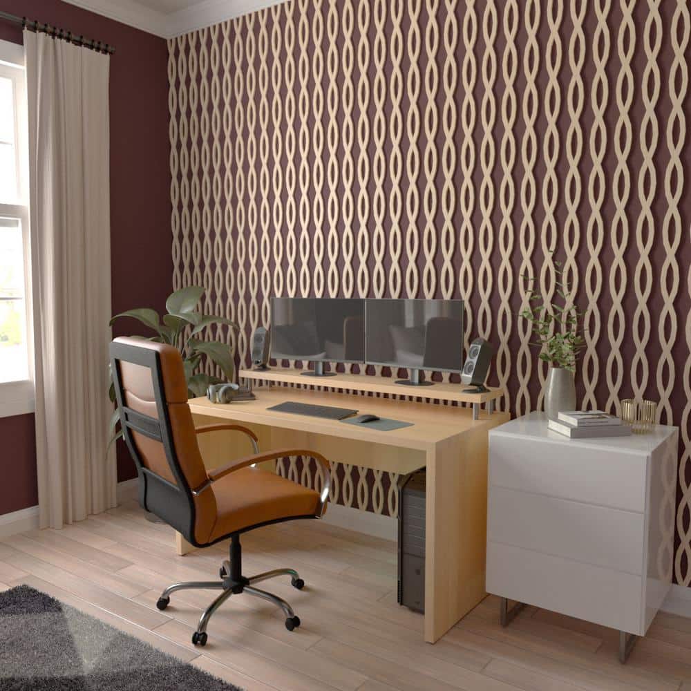Rakaia 47" Red Oak Decorative Slat Wall Panel Kit with 22 Slats