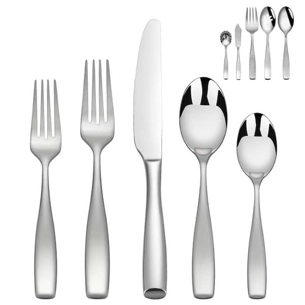 70-Piece 18/10 Stainless Steel Silverware Set for 12 with Serving Utensils Heavy Duty Flatware Steel