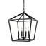 Millennium Lighting Moven Matte Black Traditional Clear Glass Mini Hanging Pendant Light