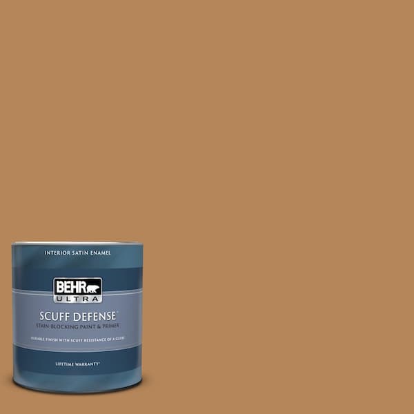 BEHR ULTRA 1 qt. #S270-6 Almond Brittle Extra Durable Satin Enamel Interior Paint & Primer