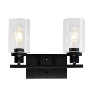 20 in. 3-Light Black Vanity Light with Dimmable Function