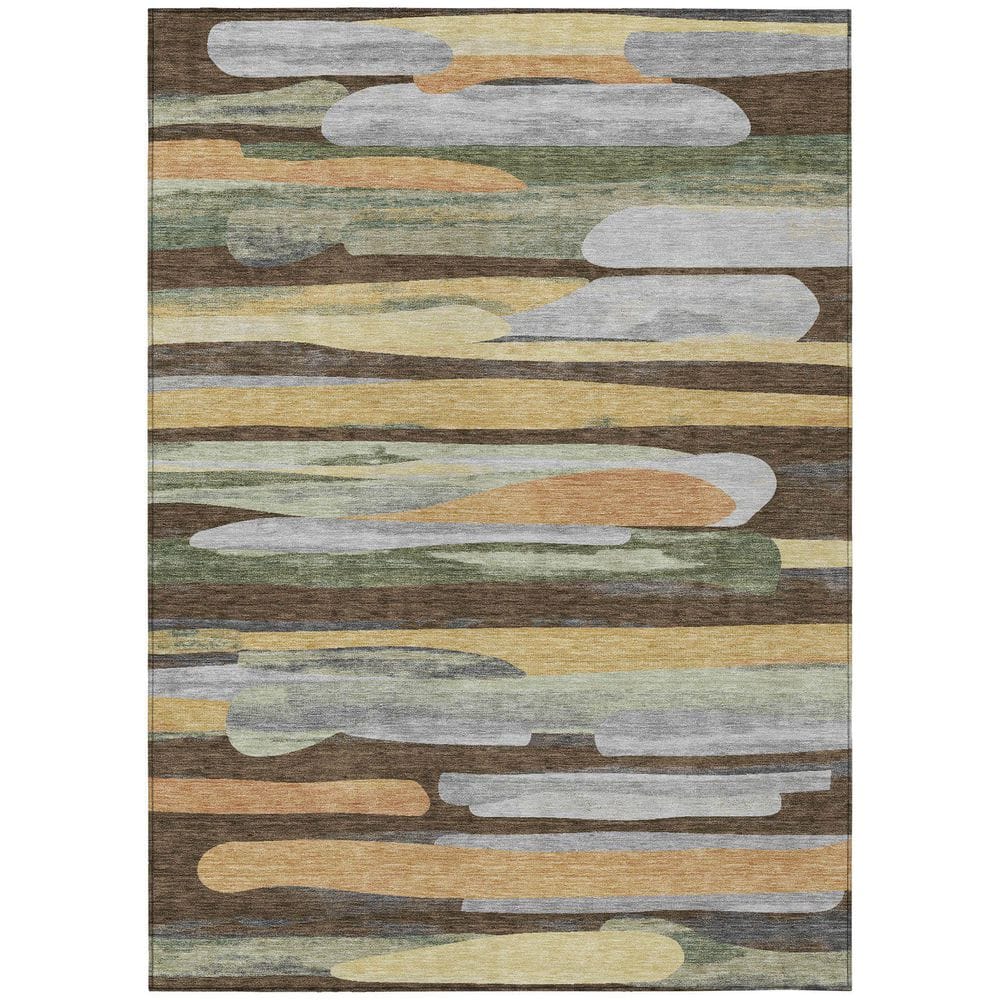 Chantille Machine Washable Indoor/Outdoor Abstract ACN2542 Chocolate 9 ft. x 12 ft. Area Rug price history on PriceWatchPro