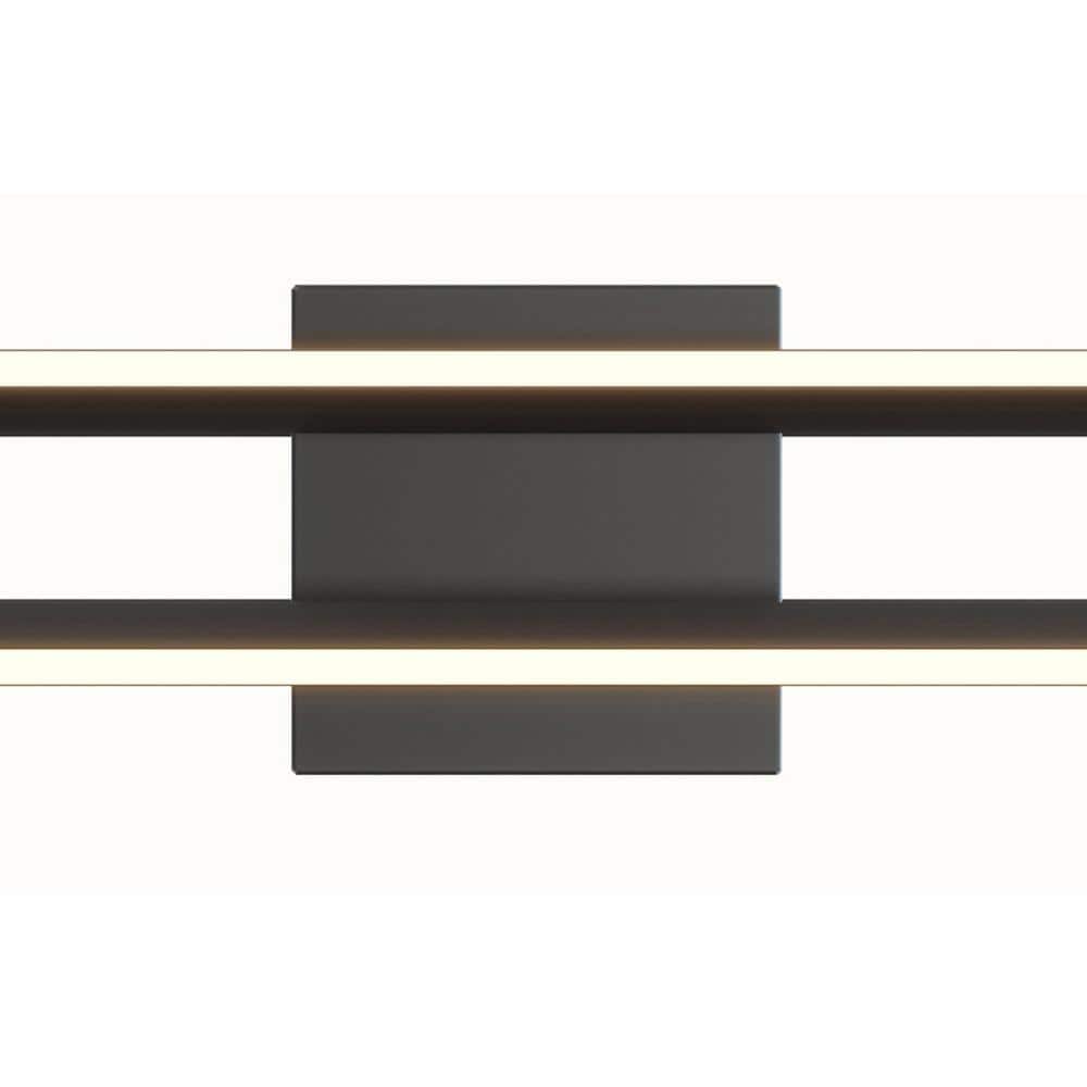 Cass 24" Black Steel LED Bath Vanity Light