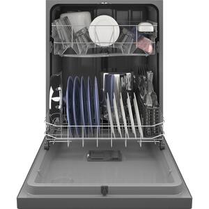 24 in. Stainless Steel Front Control Built-In Tall Tub Dishwasher with Steam Cleaning, Dry Boost, and 55 dBA