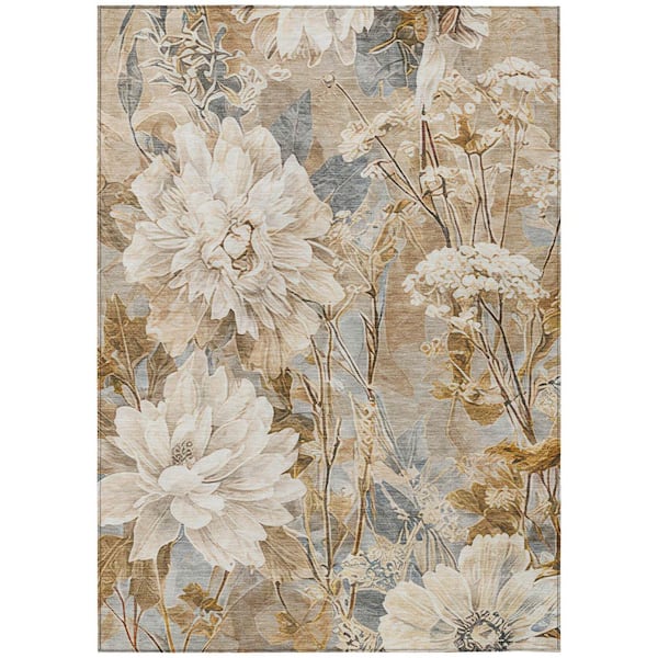 Chantille Machine Washable Indoor/Outdoor Abstract ACN2932 Beige 10 ft. x 14 ft. Area Rug