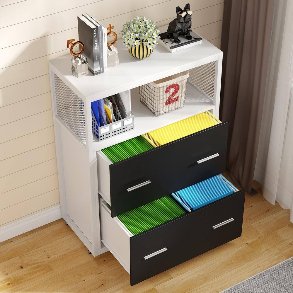 Buy Black and White File with Lockable File Drawers and Open