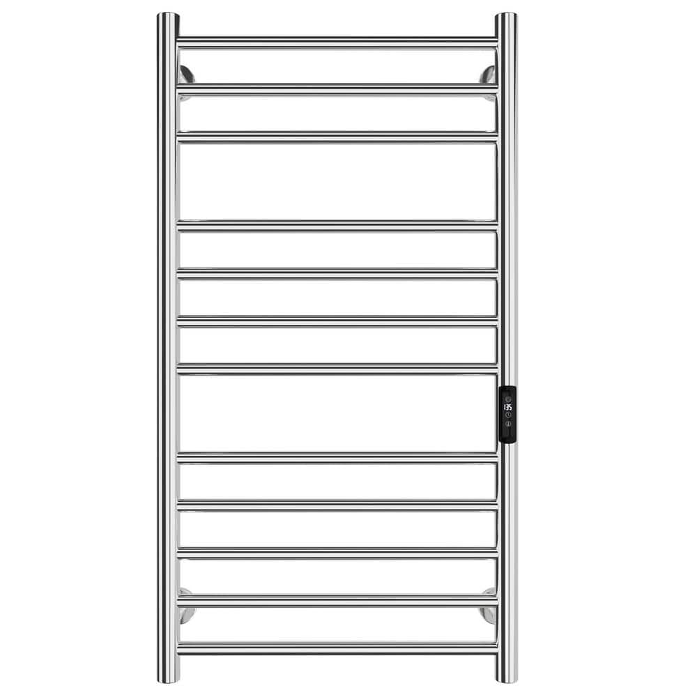Electric Towel Warmer Wall Mount Heated Towel Rack 12 Bars Plug in Hardwired Mirror Polished 304 Stainless steel price history on PriceWatchPro
