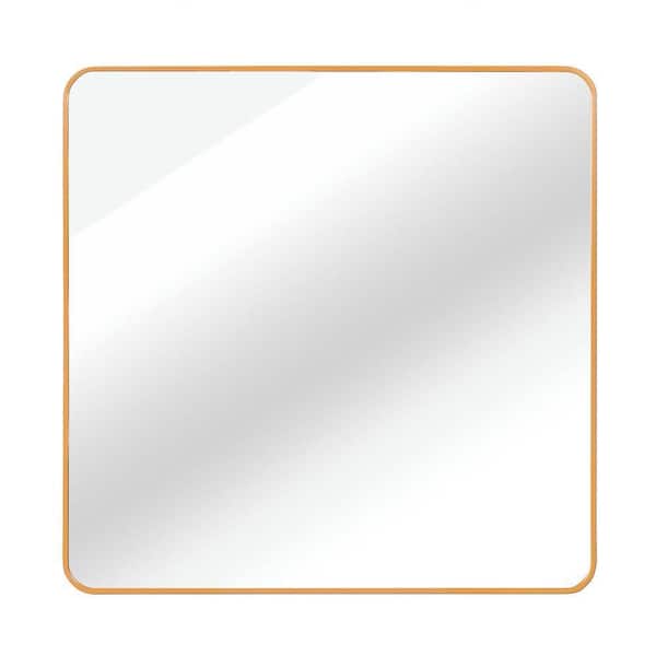 30 in. W x 30 in. H Gold Bathroom Mirror, Modern Bathroom Vanity Mirror, Wall Mounted Vanity Mirror for Living Room