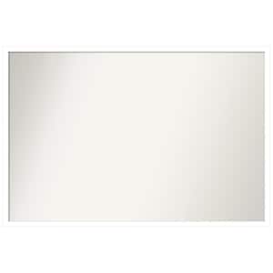 Svelte White 37.5 in. W x 25.5 in. H Rectangle Non-Beveled Wood Framed Wall Mirror in White