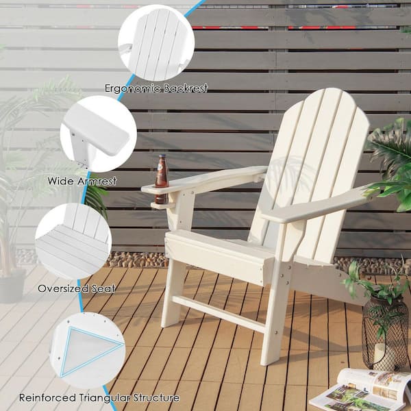 Outdoor Seating Plastic Adirondack Chairs With Cup Holder Target