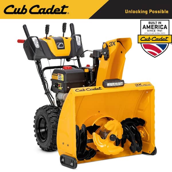 Cub Cadet 3X HD 30 in. 420 cc Three-Stage Gas Snow Blower with Electric Start Steel Chute Power Steering and Heated Grips