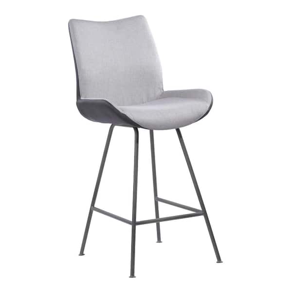 Armen Living 26 in. Chadwick Pewter Bar Stool