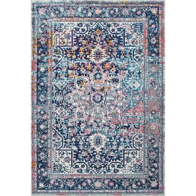 Persian Vintage Raylene Blue 9 ft. 10 in. x 14 ft. Area Rug