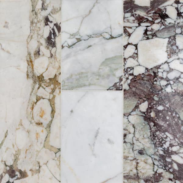 Calacatta Viola Multi Color 6 in x 18 in Polished Subway Marble Wall and Floor Tile (7.5 sq. ft./Case)